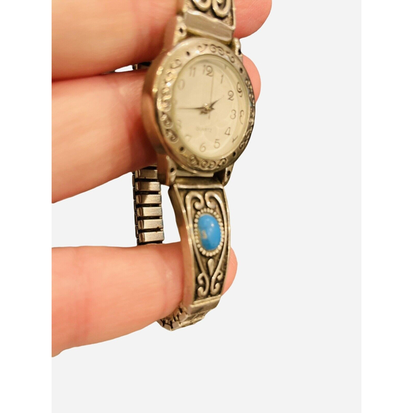 SR626SW Women's Wristwatch Quartz Silver Stainless Steel Turquoise Japan - Picture 7 of 12